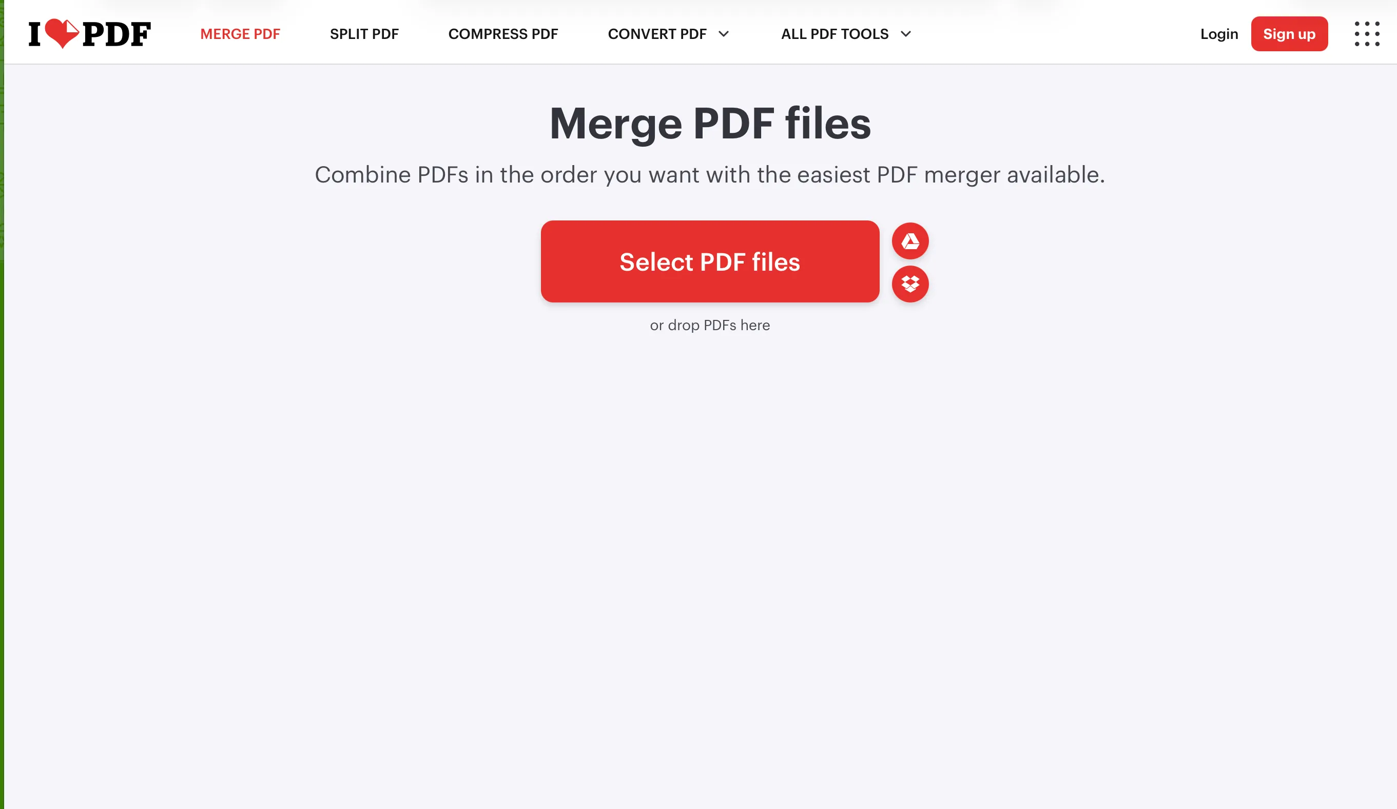 Online converter screenshot