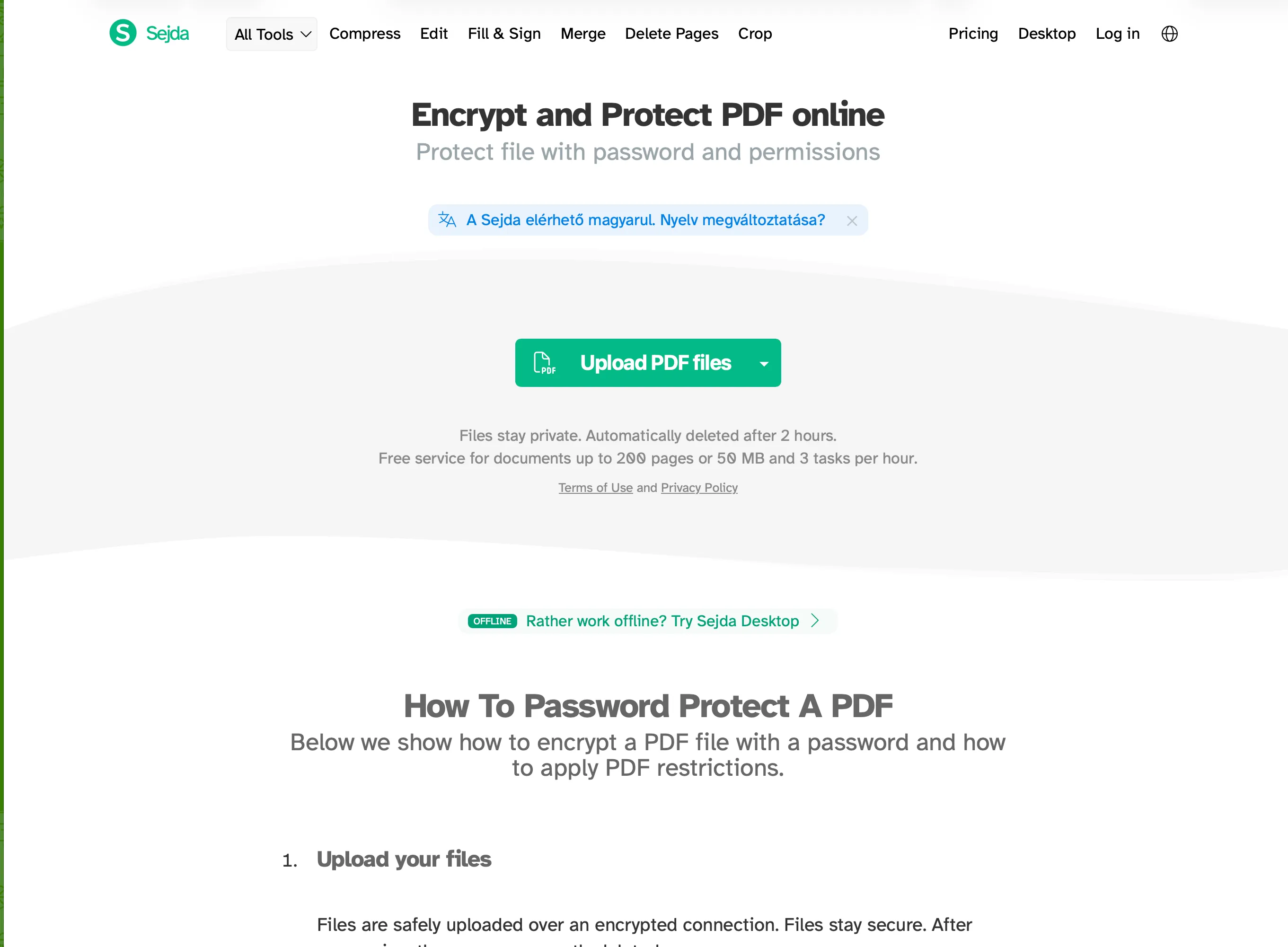 Online converter screenshot