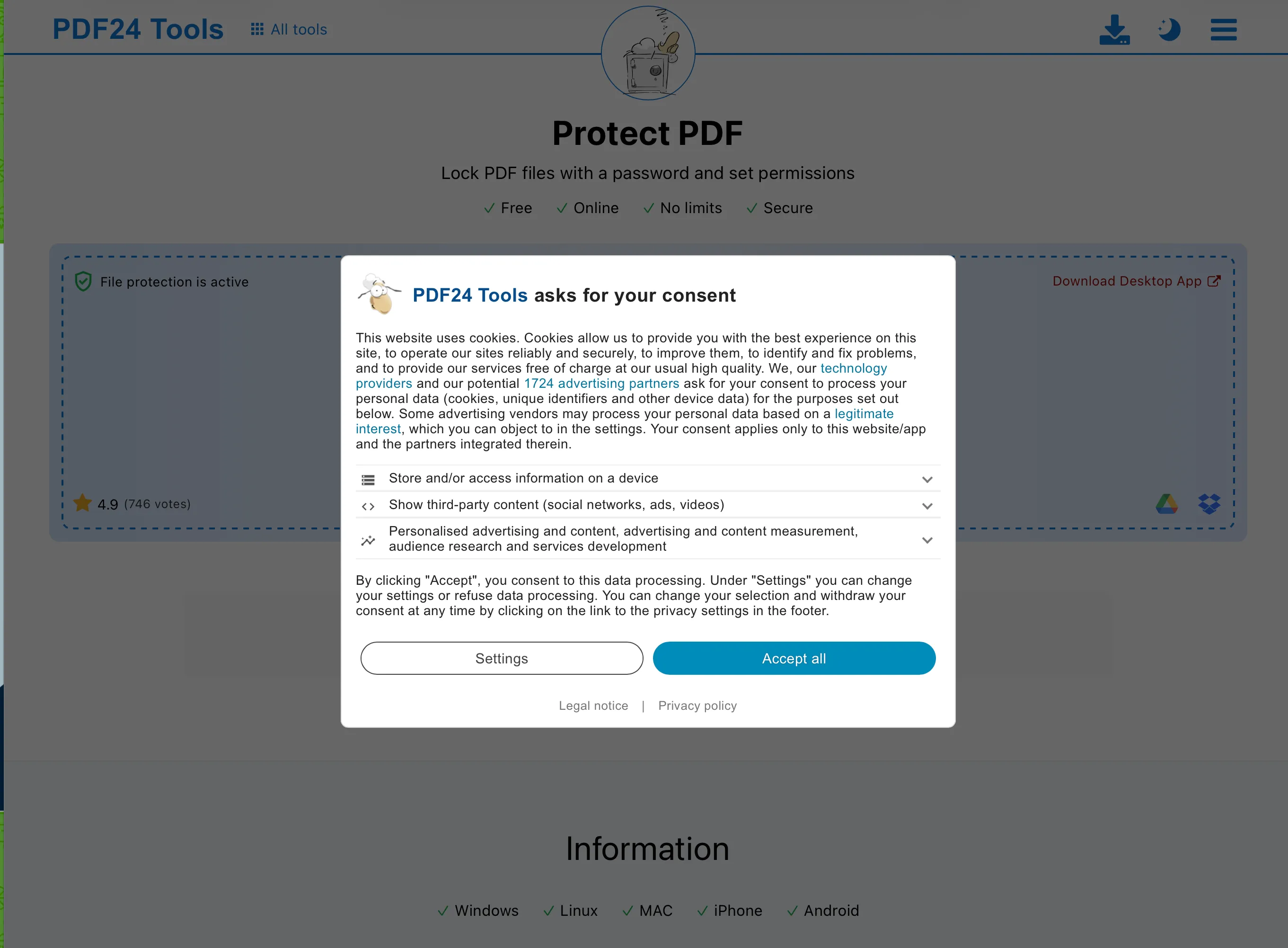 Online converter screenshot